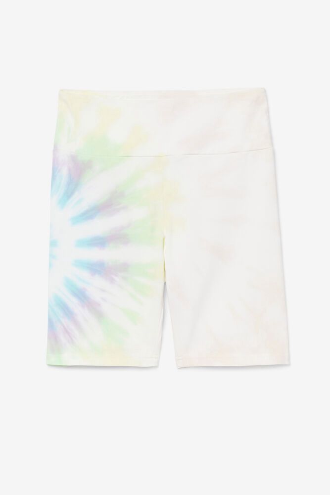 Fila Shorts Womens White - Taima Tie Dye Bike - Philippines 6091325-UL